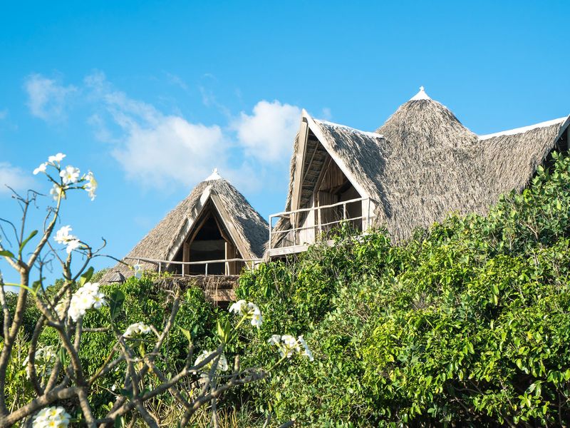 Thatched villas at Bo’a Vida Rote Nusa Tenggara Indonesia