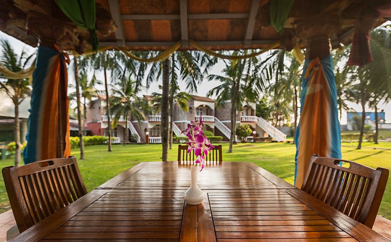 Dine with views of the garden