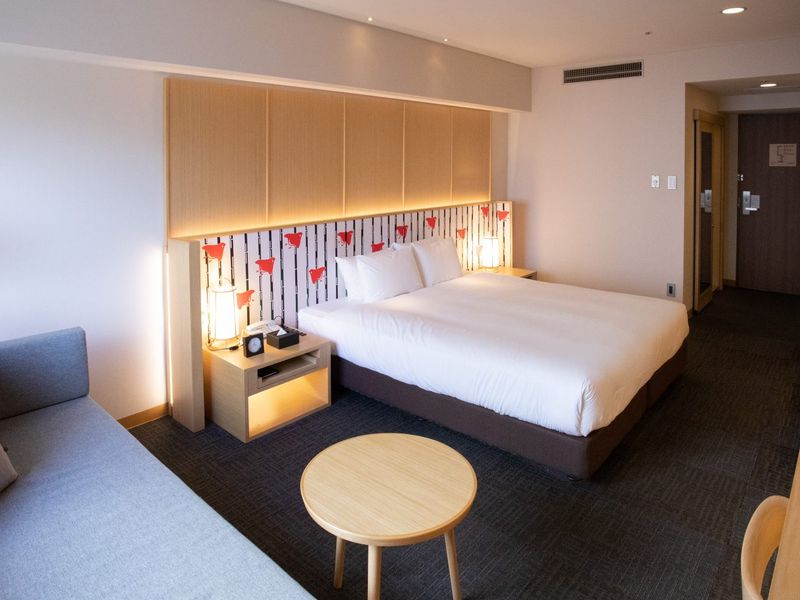 Modern bedroom at Noku Kyoto