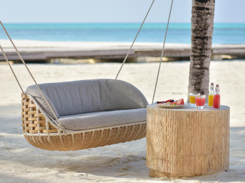 Beach swing seat at Kanuhura