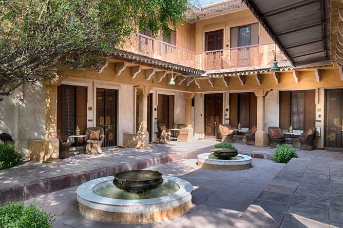 Sunny courtyard