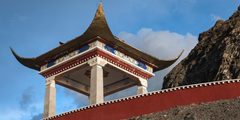 a pagoda on a hill