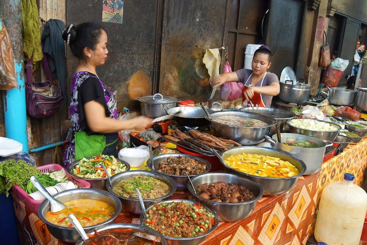 Street food in Siem Reap Cambodia