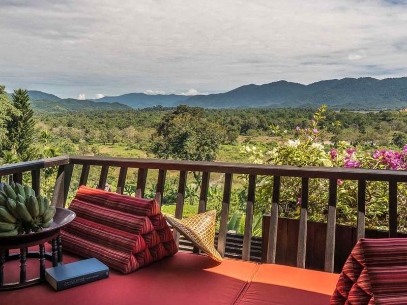 View across the countryside from Anantara Golden Triangle Elephant Camp