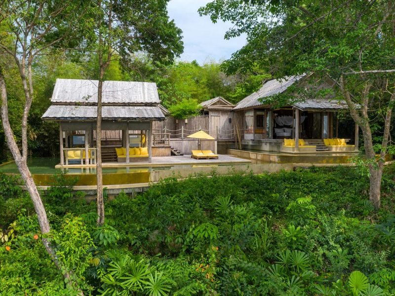 Villa set amongst the trees at Soneva Kiri