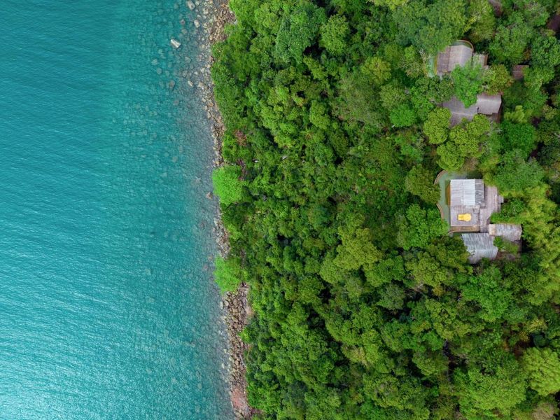 Aerial view of Soneva Kiri