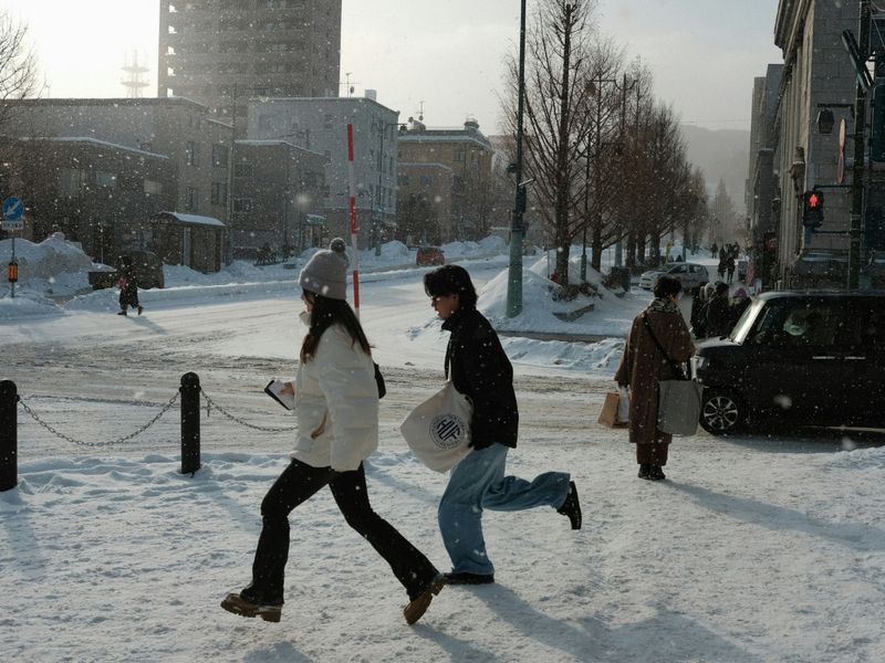 Otaru snow Hokkaido Japan in Winter Selective Asia