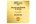 a gold square with black text