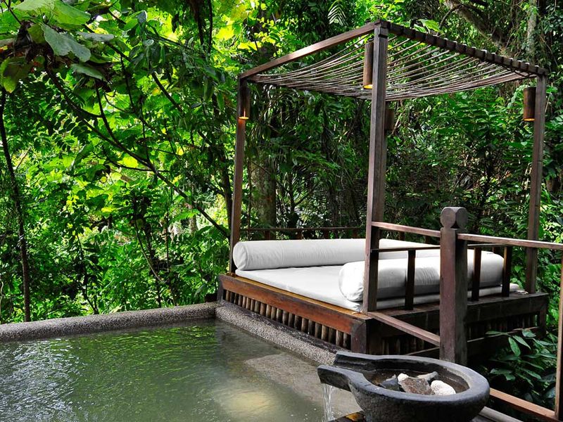 Day bed and pool at Japamala Resort