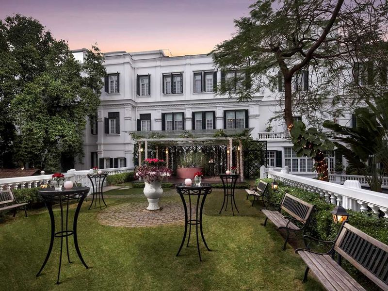 Garden terrace at Sofitel Legend Metropole Hanoi