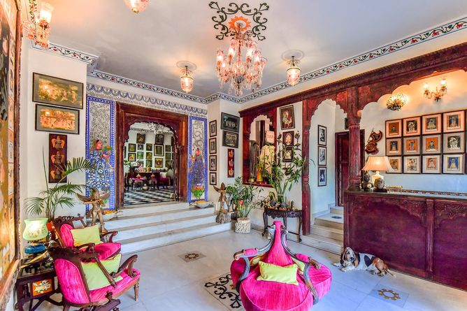 Colourful lobby