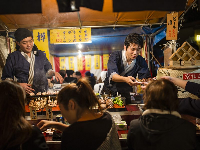 Streetfood stall in Japan