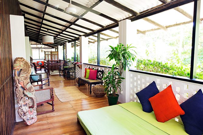 Veranda in the main villa