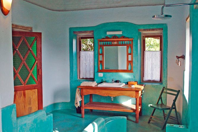 Turquoise bathroom