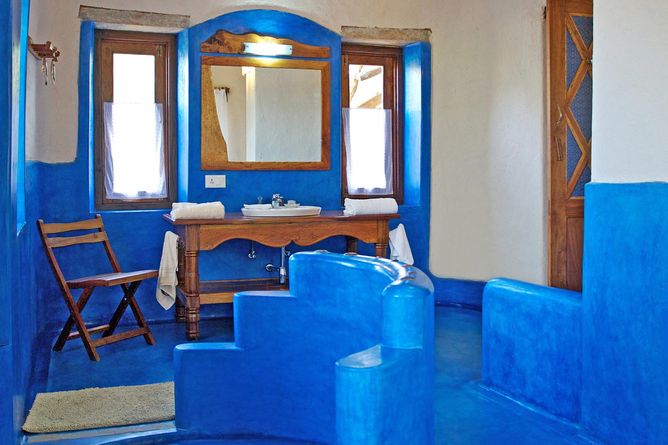 Blue bathroom