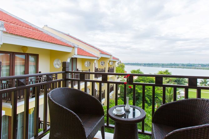 Balcony with river view