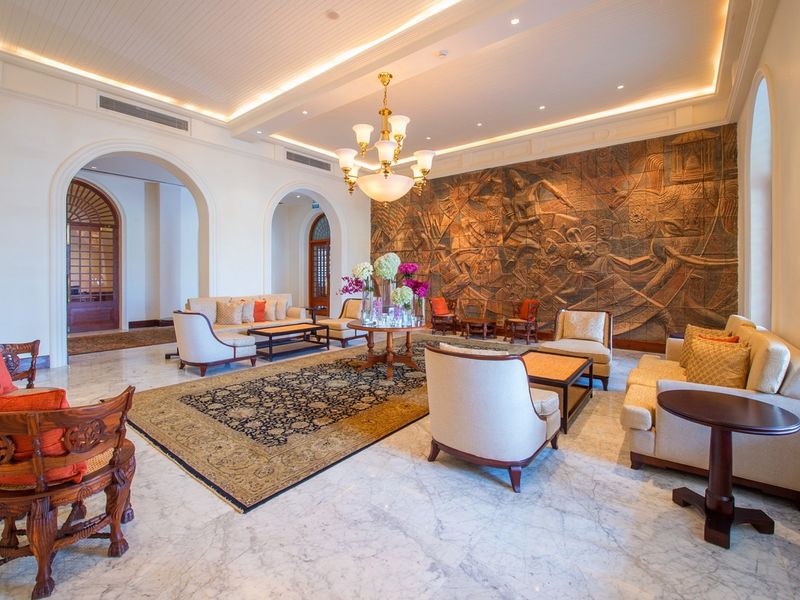 Decorative lodge at Galle Face Hotel