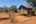 a wooden house in a dirt area