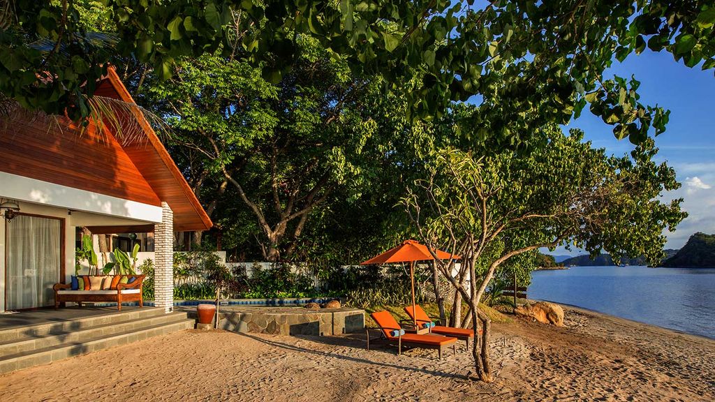 Beachside pool villa at Plataran Komodo