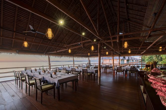 Restaurant at sunset
