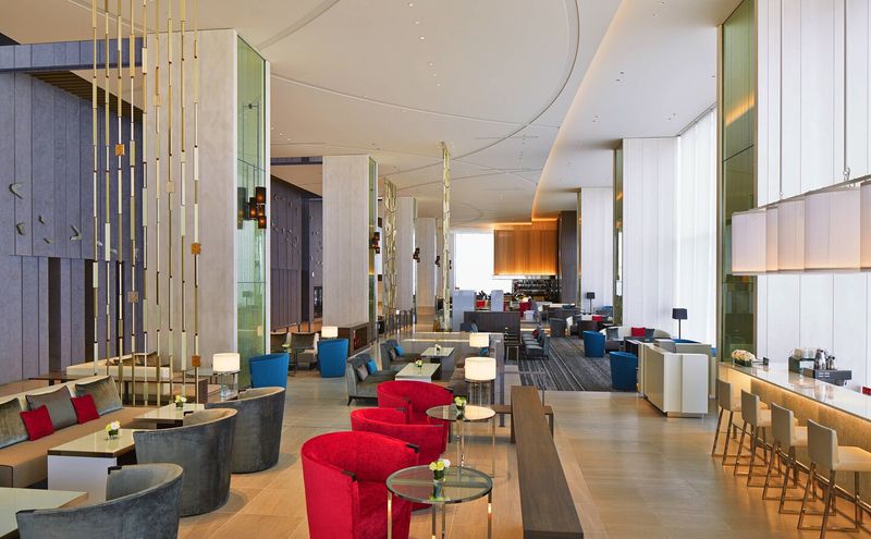 Spacious lobby lounge