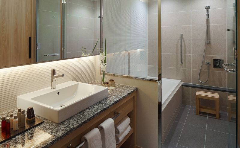 Bathroom with modern amenities