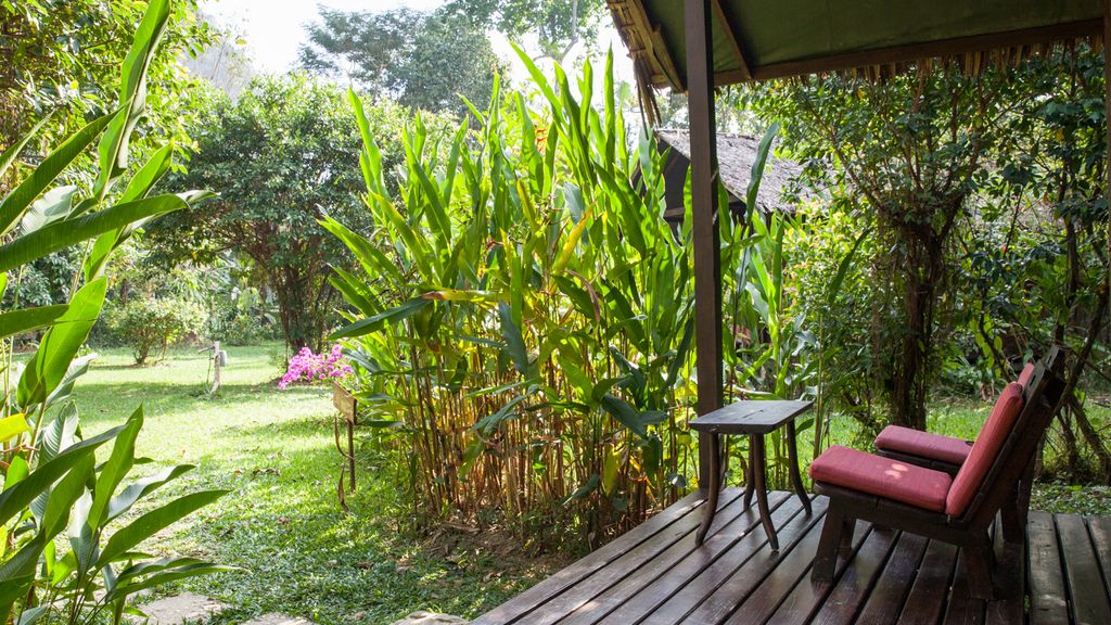 Private terrace leading to the garden