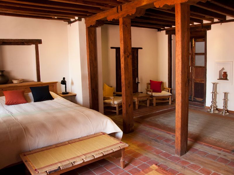 Bedroom with seating area at Inn Patan
