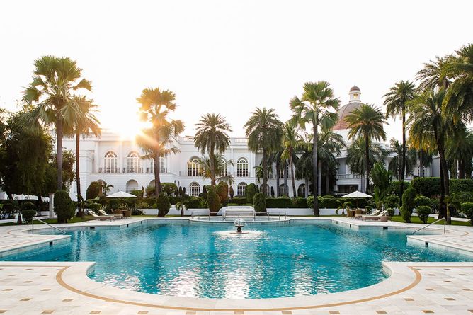 Outdoor marble pool