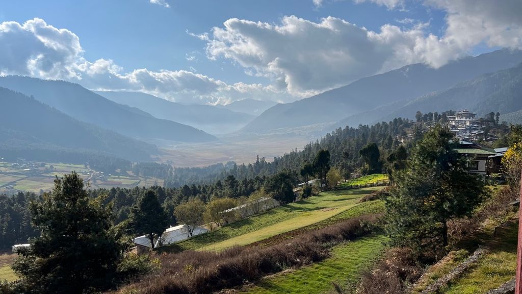 Panoramic views over Bhutan's hills