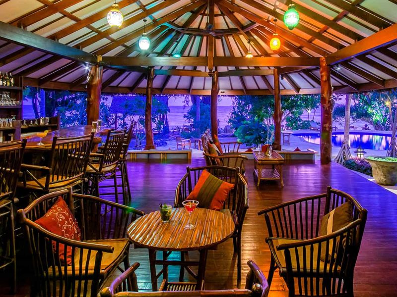 Bar at night at Koh Jum Beach Villas