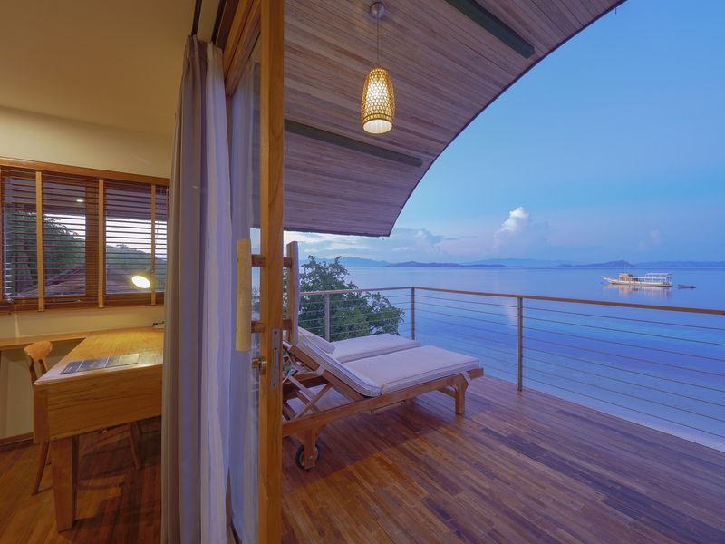 Sea view terrace at Komodo Resort Indonesia
