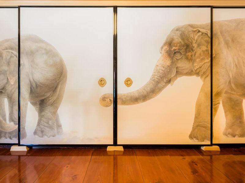 Elephant mural at Eko-in