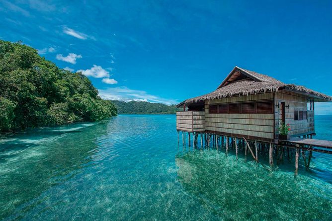 Bungalows over the ocean