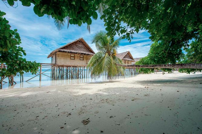 White sandy beach