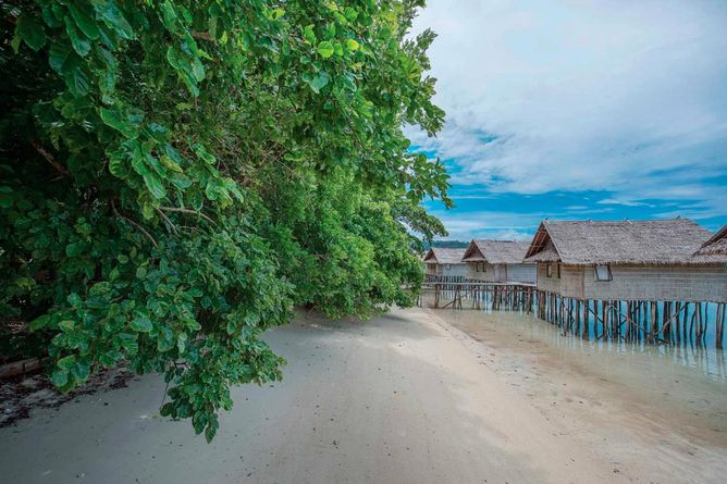 Overwater Bungalows by the beach