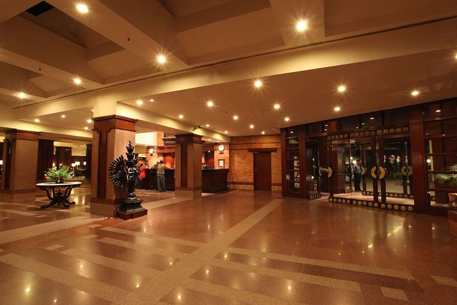 Open plan lobby