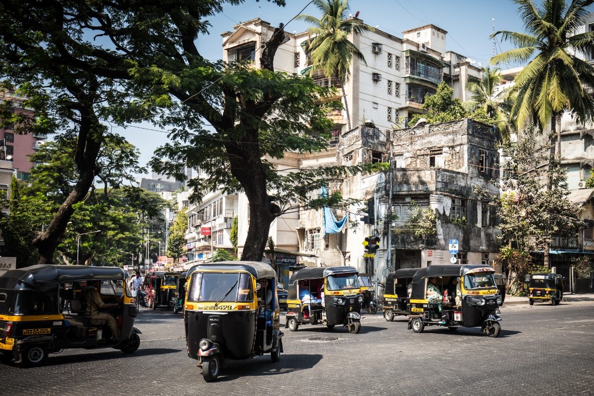 Tuk tuks in Mumbai India