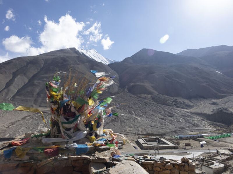 Prayer flags in the wind