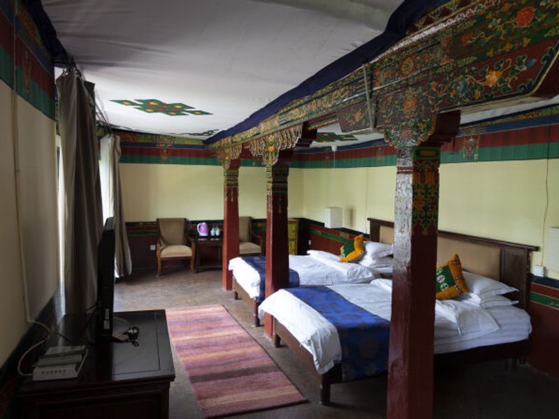Traditional bedroom at Yabshi Phunkhang