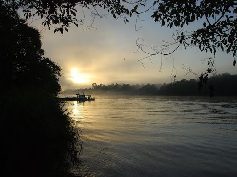 Kinabatangan River at sunset