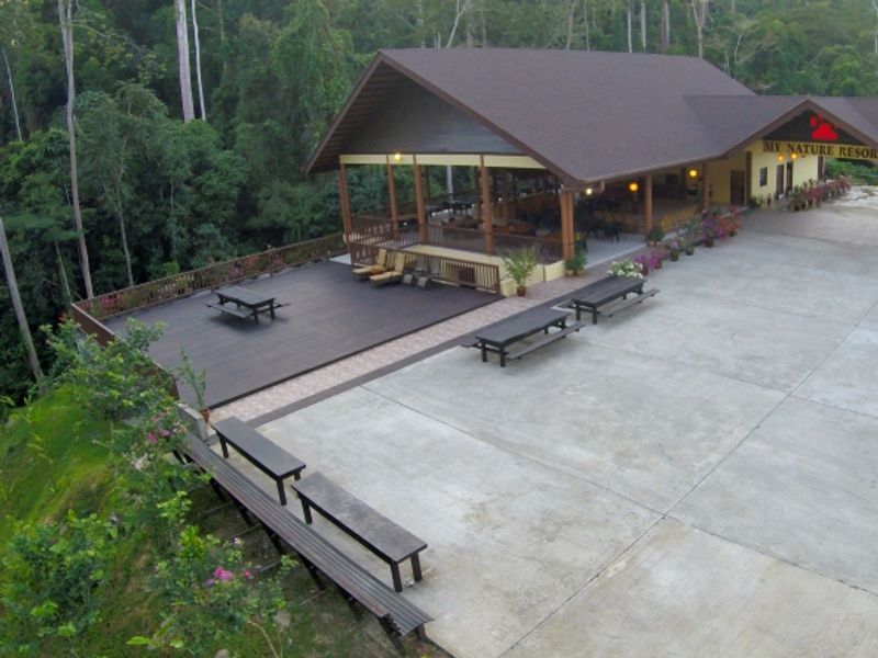 Exterior of restaurant at at MY Nature Resort