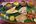 a plate of food on a leaf