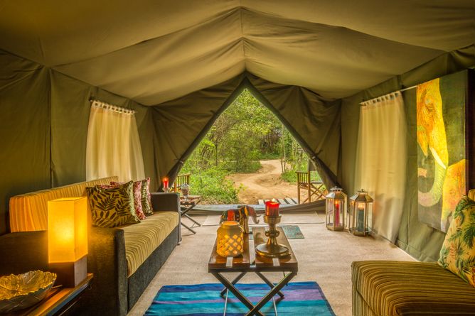 Spacious tent interiors