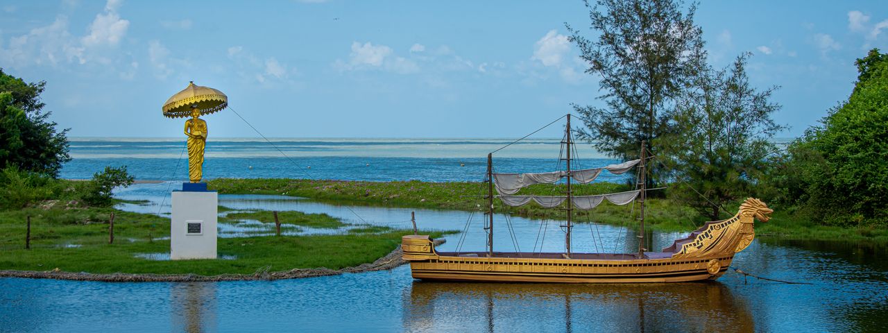 Boat on water in Jaffna