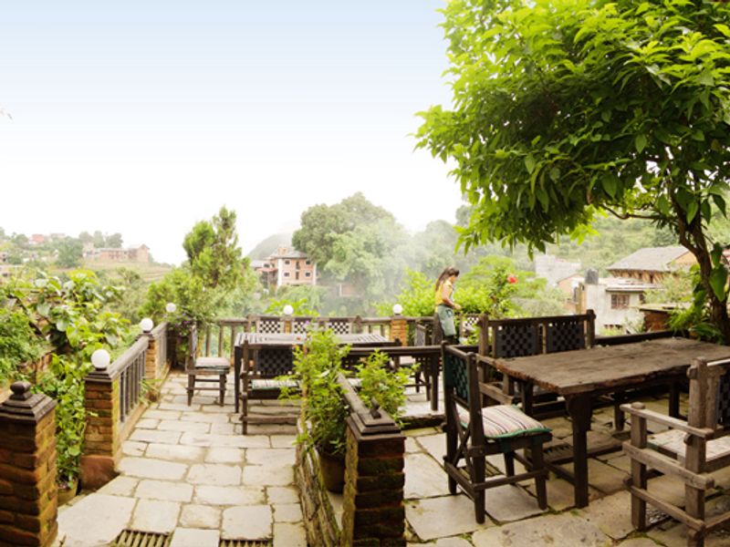 Roof terrace at The Old Inn