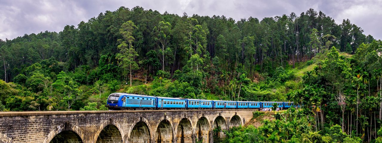 Tea going over bridge in Sri Lanka