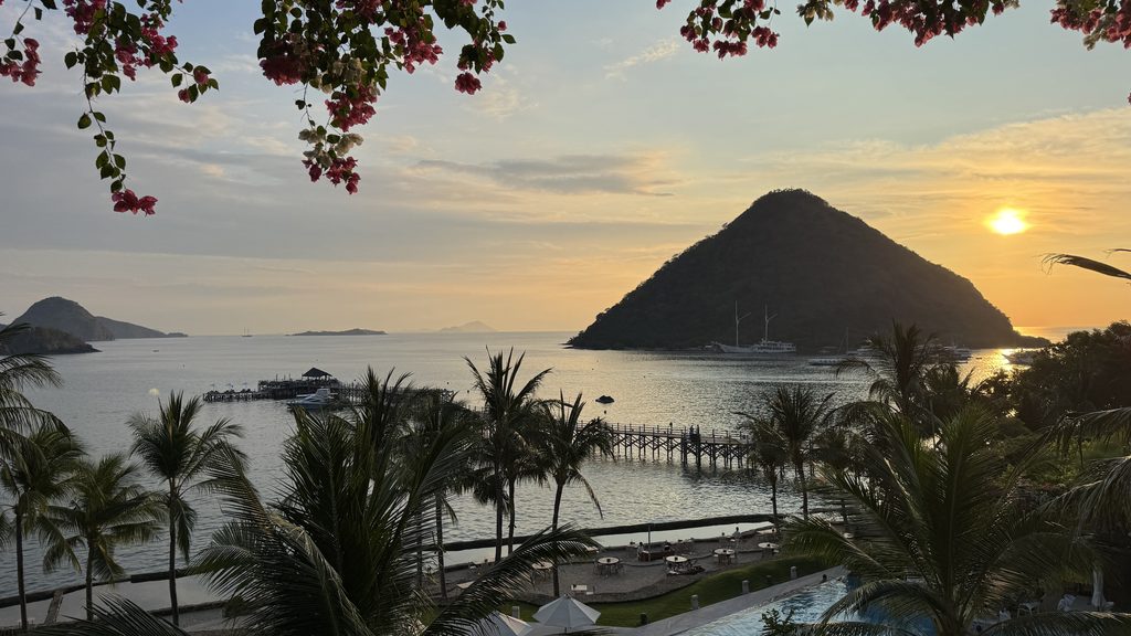 Looking out over Indonesian coastline