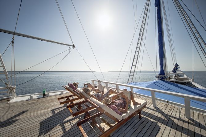 Relaxing on board