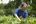a woman working in a garden